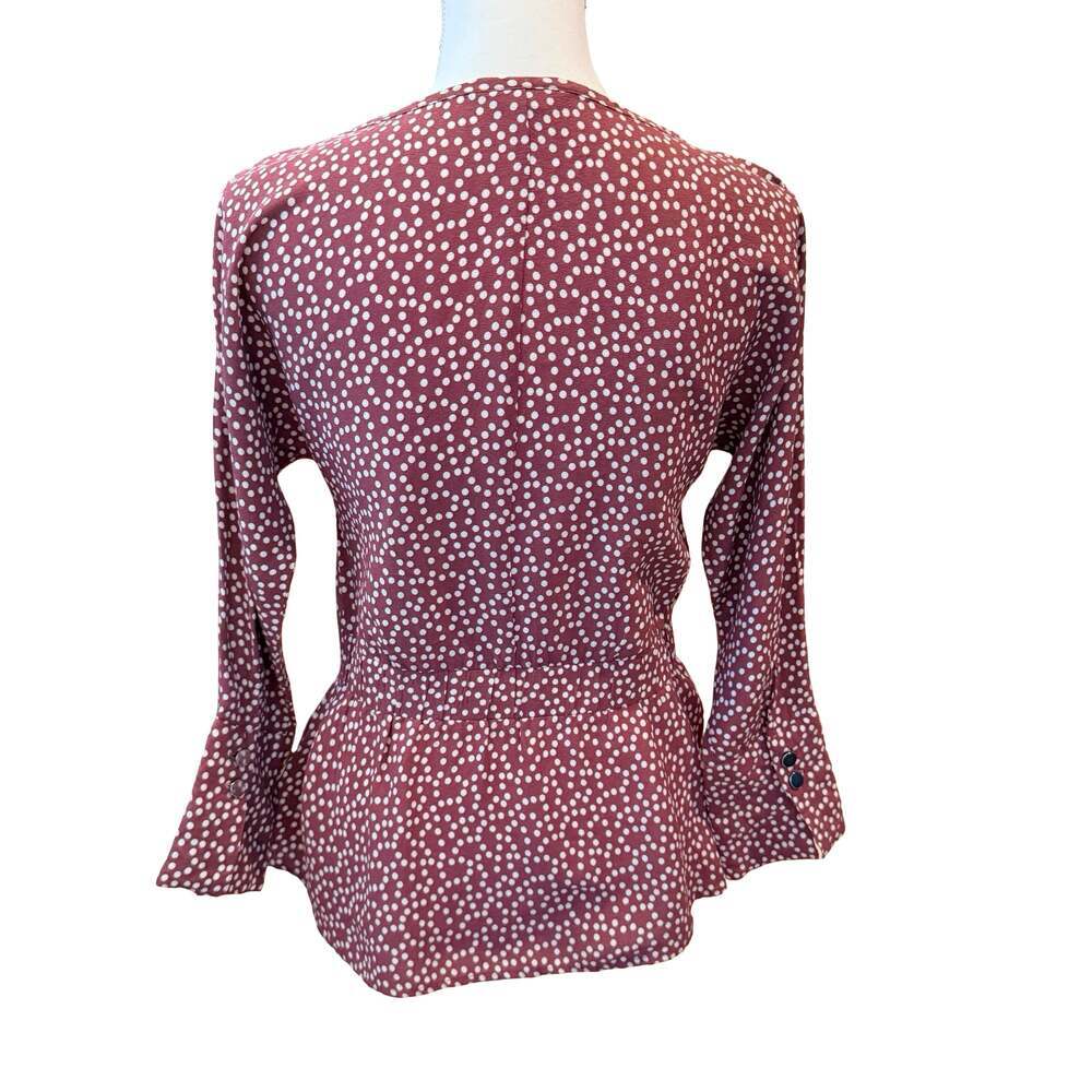 Express Polka Dot Peplum Blouse Size S - Picture 3 of 6
